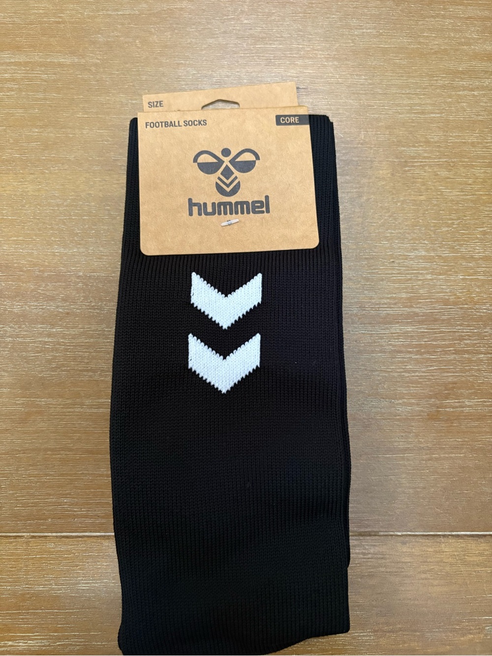 Hummel Black Athletic Socks with White Chevron Arrows